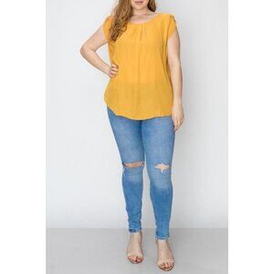 Brylie Mustard Blouse